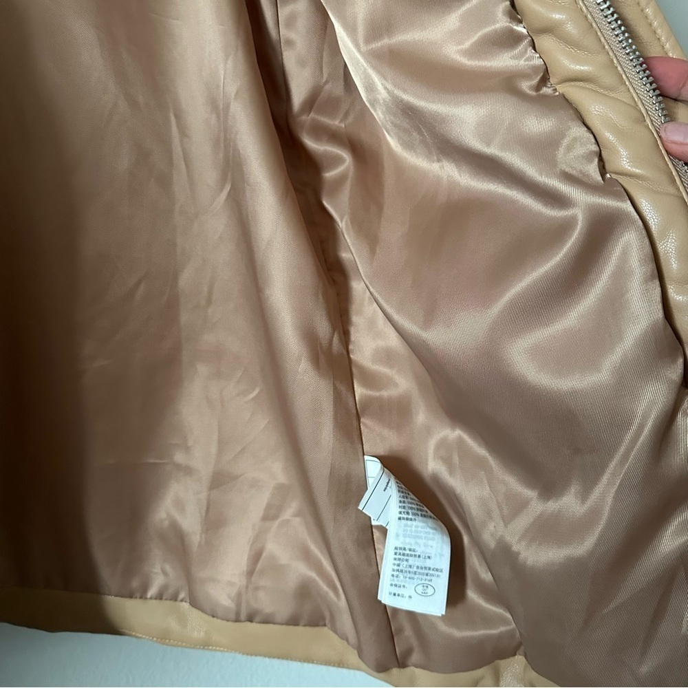 Abercrombie & fitch ultra mid-length vegan leather woman’s puff jacket - Picture 9 of 10